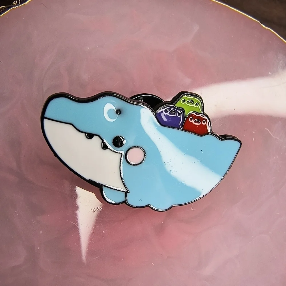 Cute Blue Dinosaur Enamel Pin